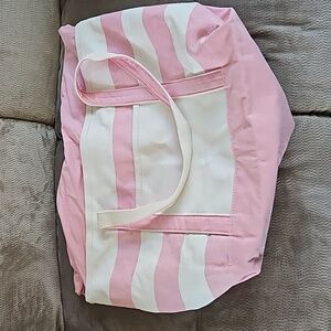 DALIX pink and white beach tote 🩷